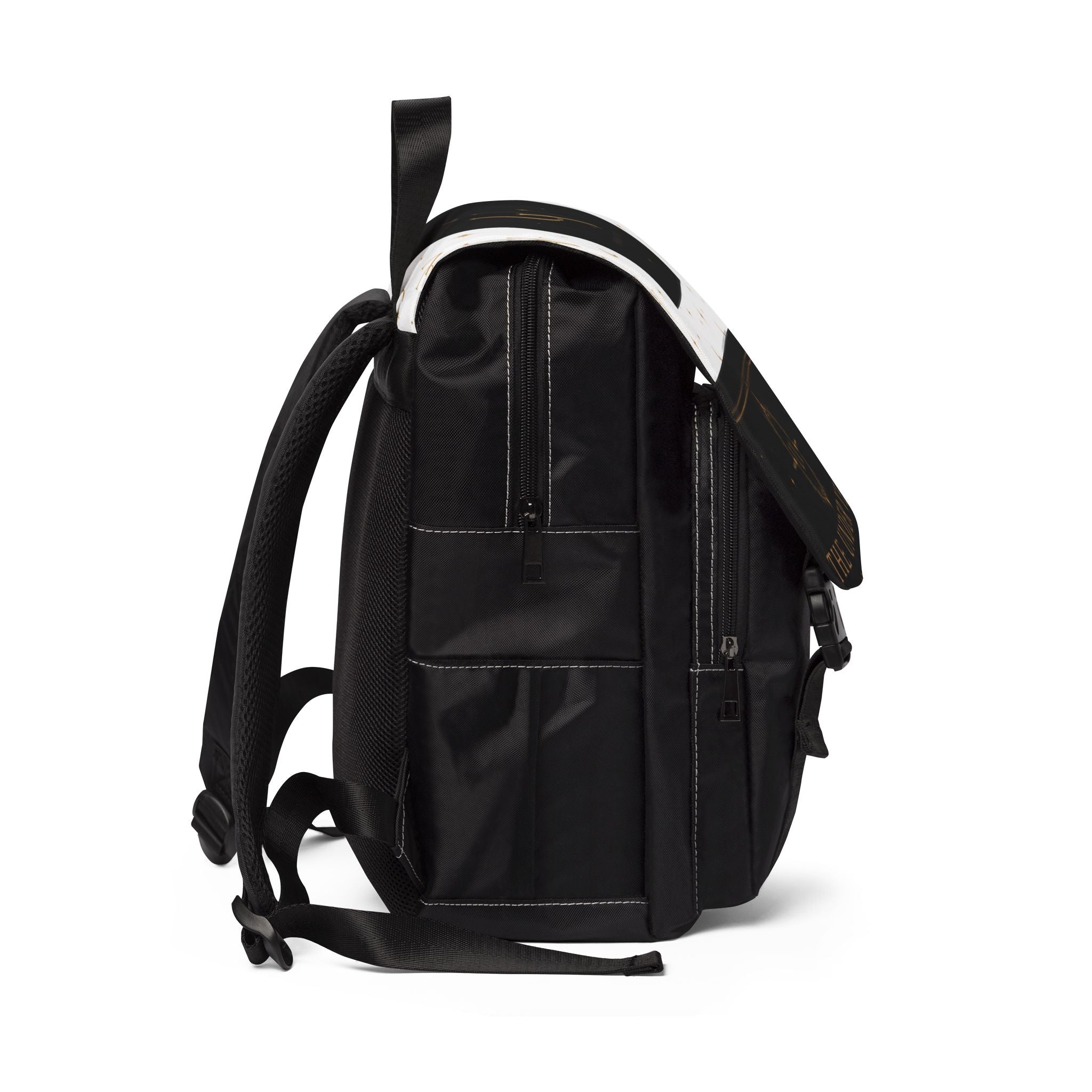 UV Stamp logo Backpack | Black Patterned Backpack