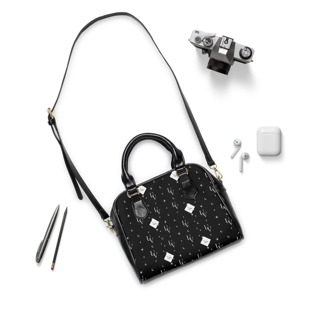 UV signature Pattern Shoulder Handbag | Brown Gold Logo