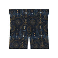 Celestial Moon & Stars Biker Shorts — Mystic Astrology Print