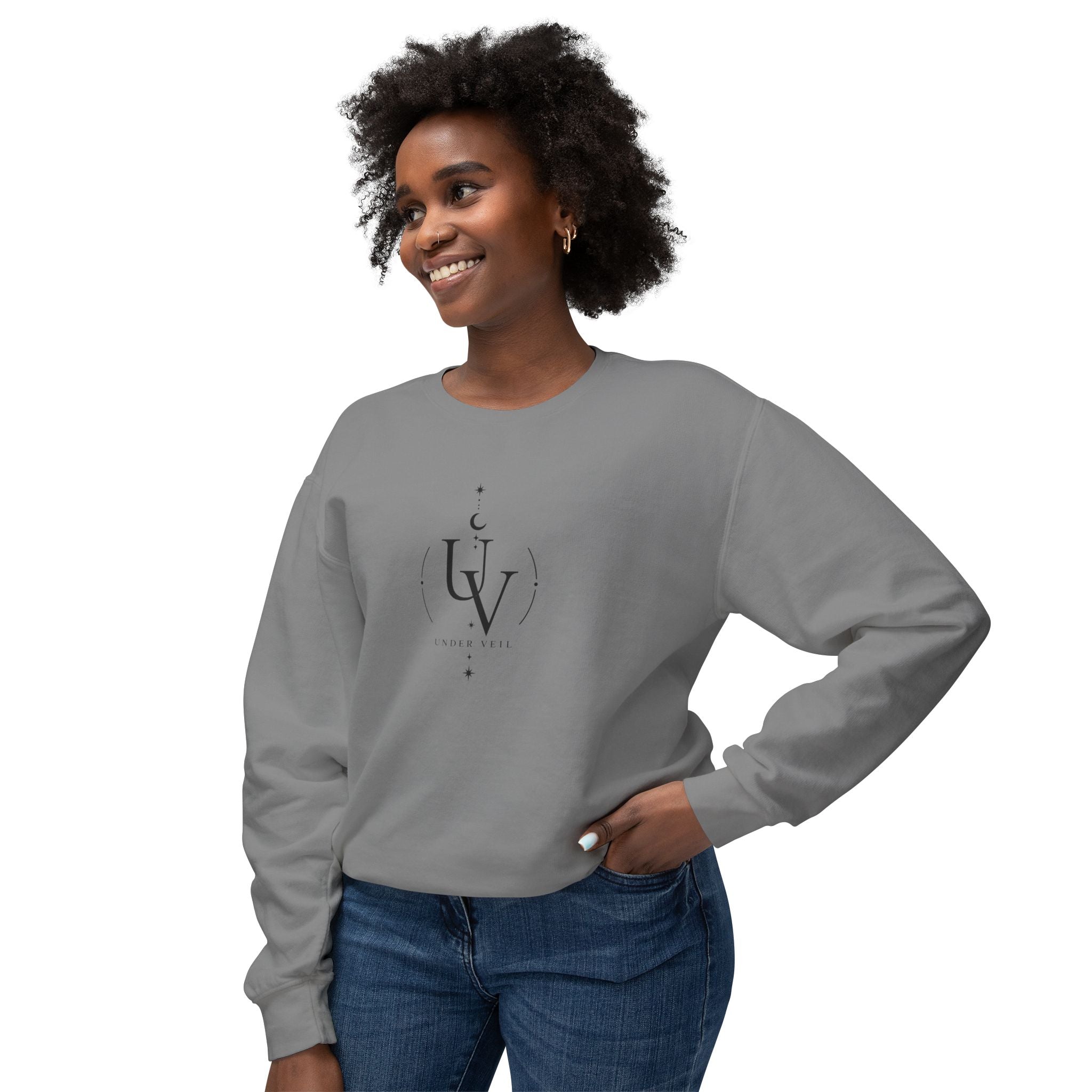 New! UV Graphics Dragon Eye Crewneck Sweatshirt | Minimal Rune Front, Dark Dragon Eye Back
