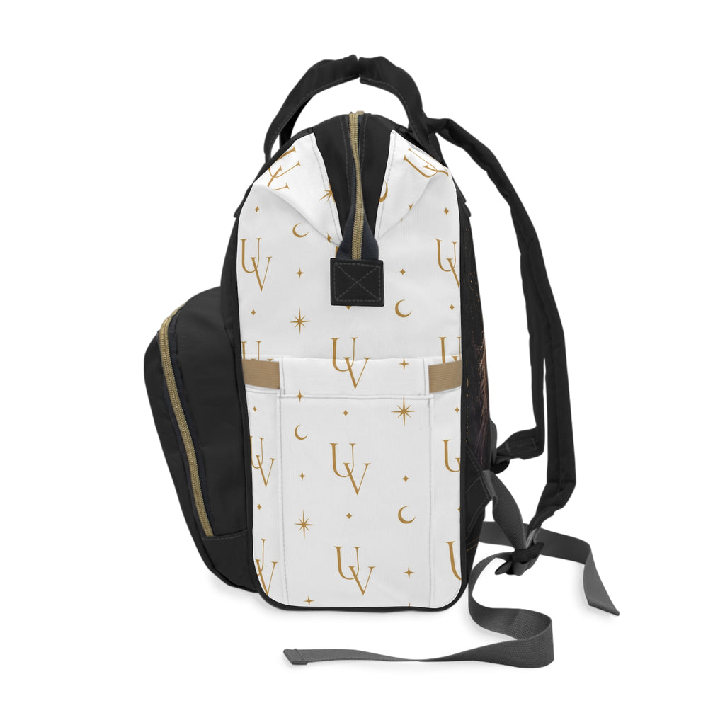 UV Stamp Moonlit Goddess Diaper Backpack | Celestial Phase Design
