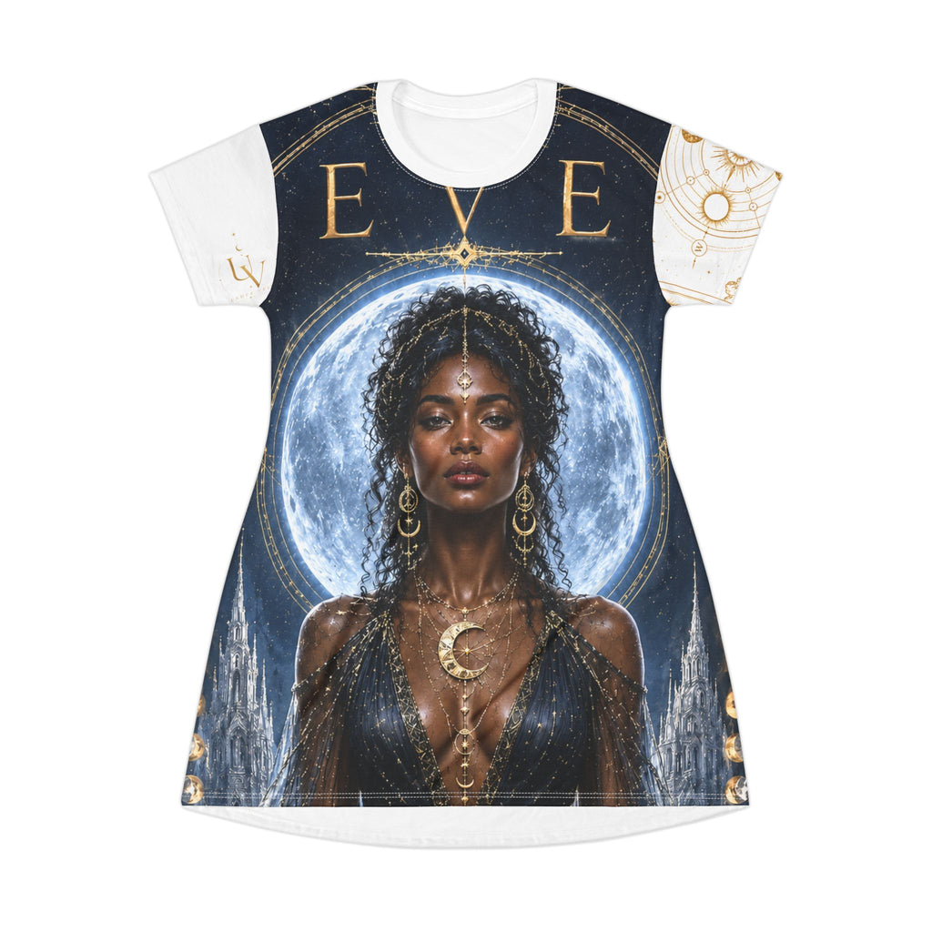 Eve of New Moon Goddess T-Shirt Dress
