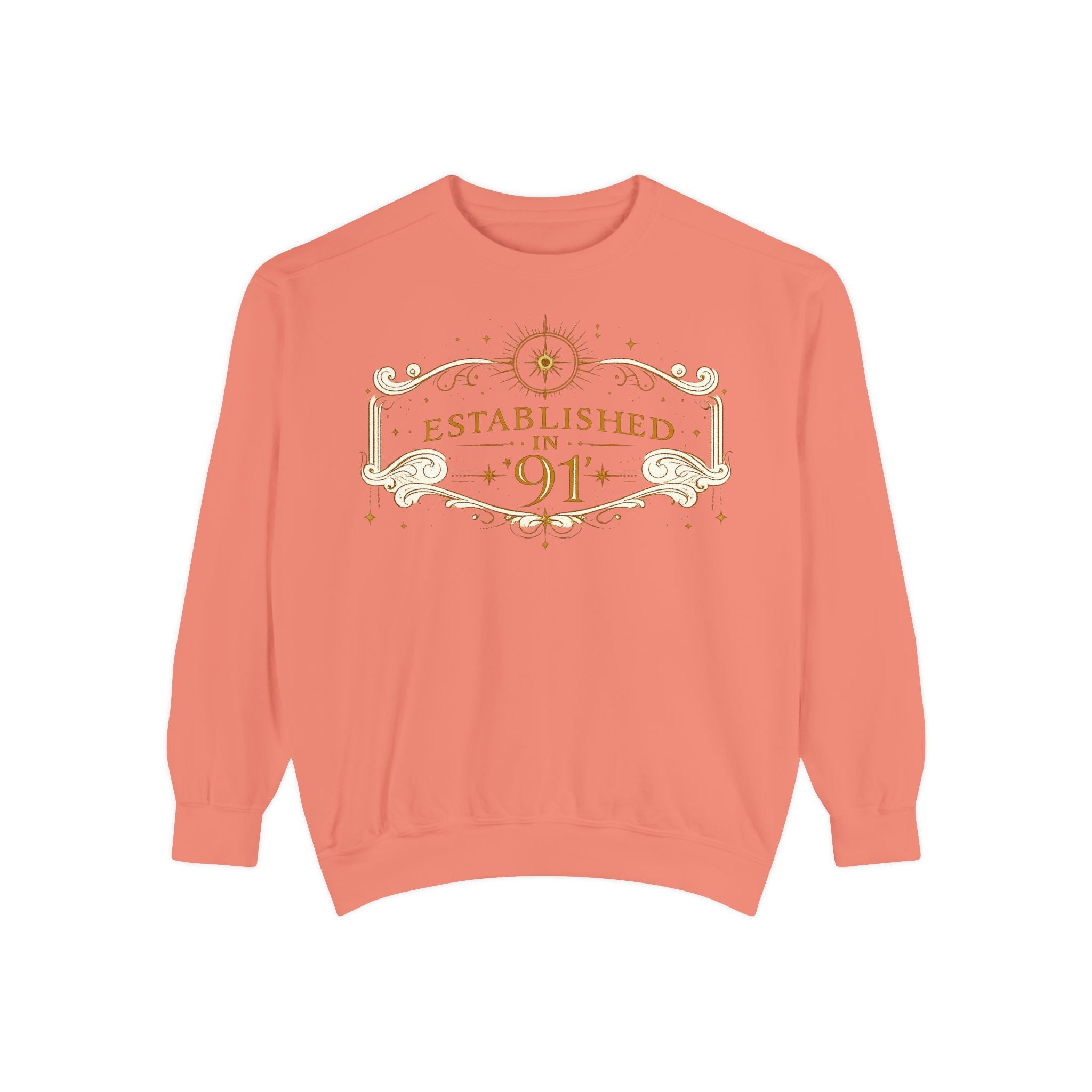 New! UV Graphics Established 91 vintage crest Sweatshirt | 91 compass back graphic