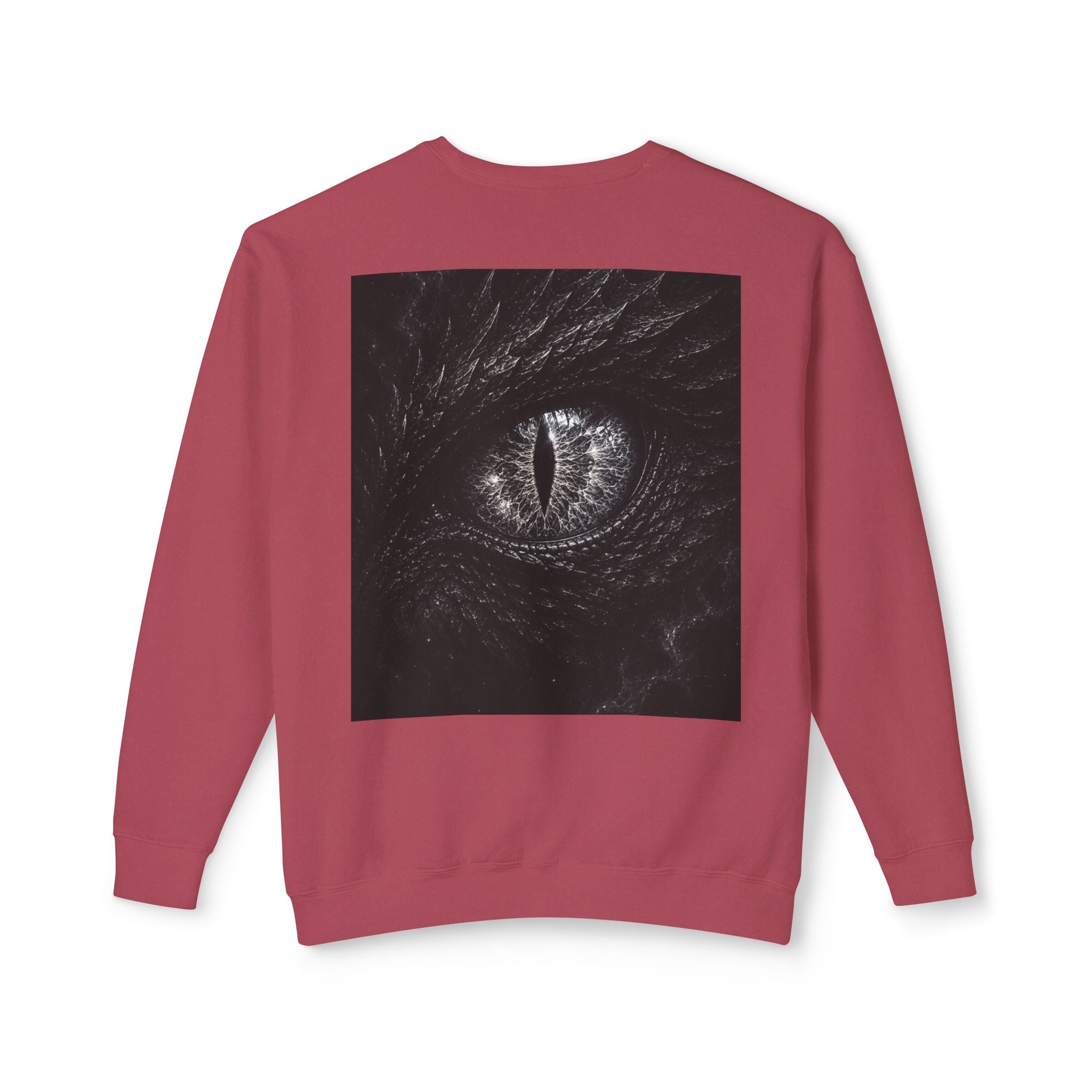 New! UV Dragon Eye Crewneck Sweatshirt — Mystical Gold Sigil Graphic