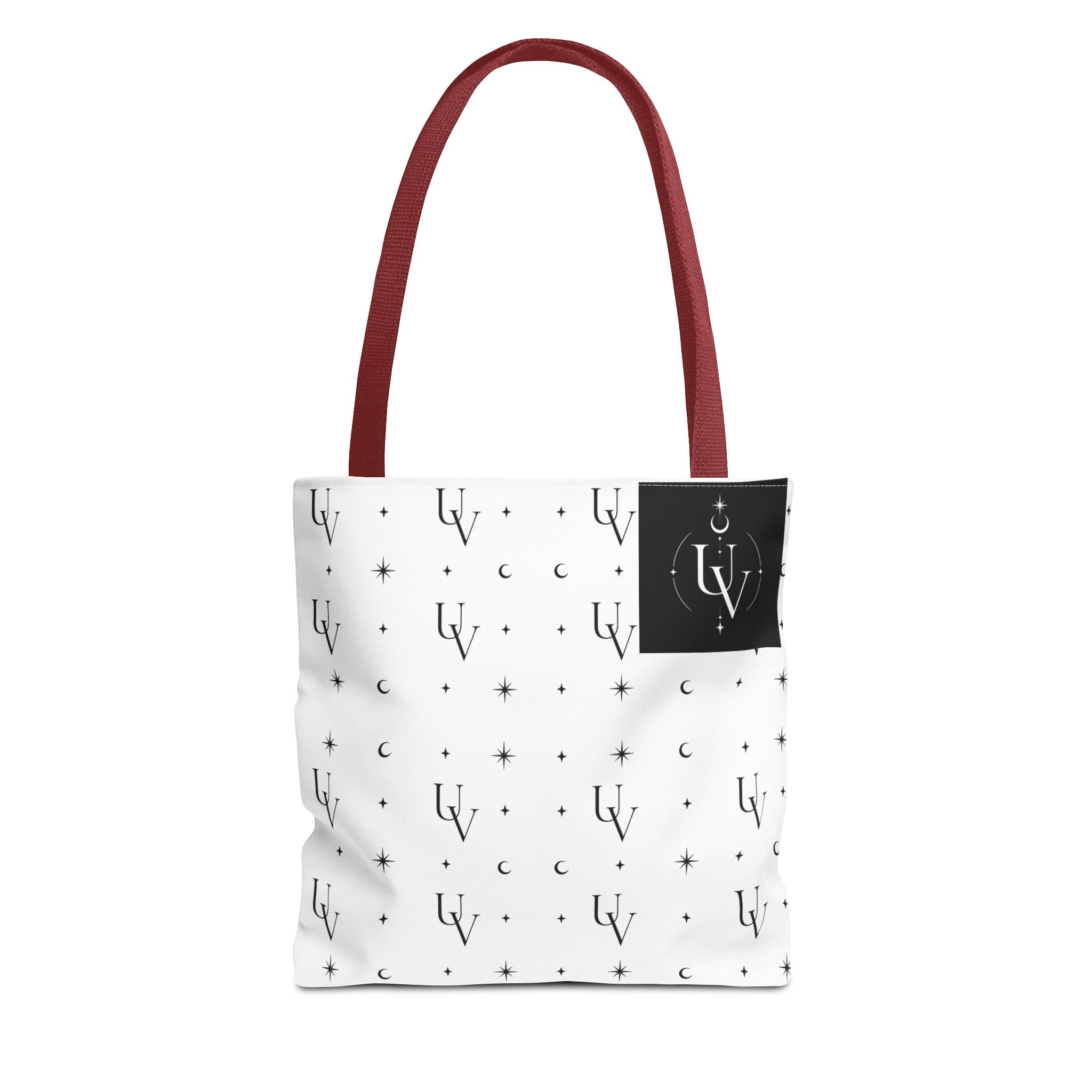 UV Stamp Monogram Pattern Tote Bag | Moon and Stars All-Over Print