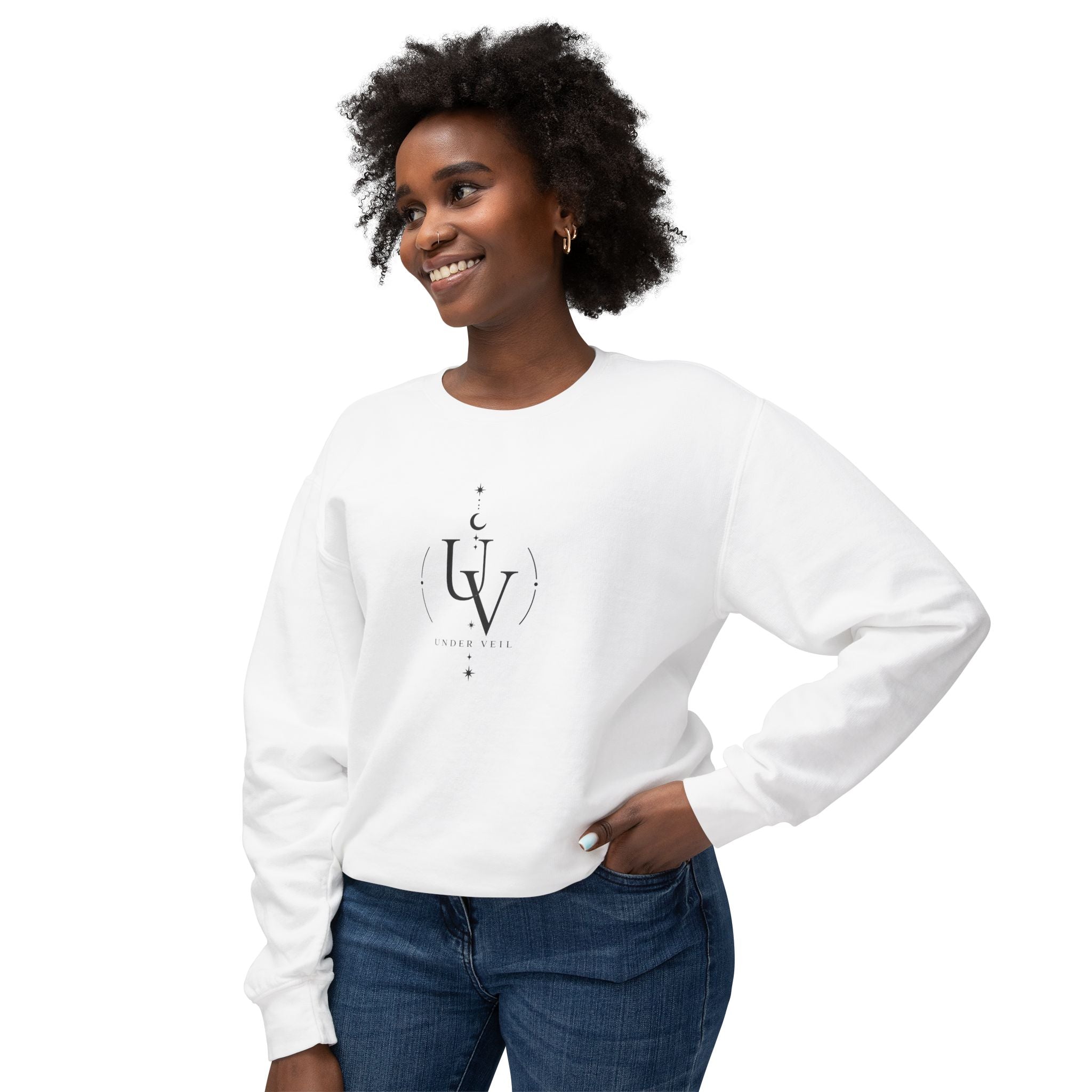 New! UV Graphics Dragon Eye Crewneck Sweatshirt | Minimal Rune Front, Dark Dragon Eye Back