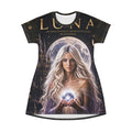 UV Luna Moon Goddess illustration T-Shirt Dress | All-Over Print