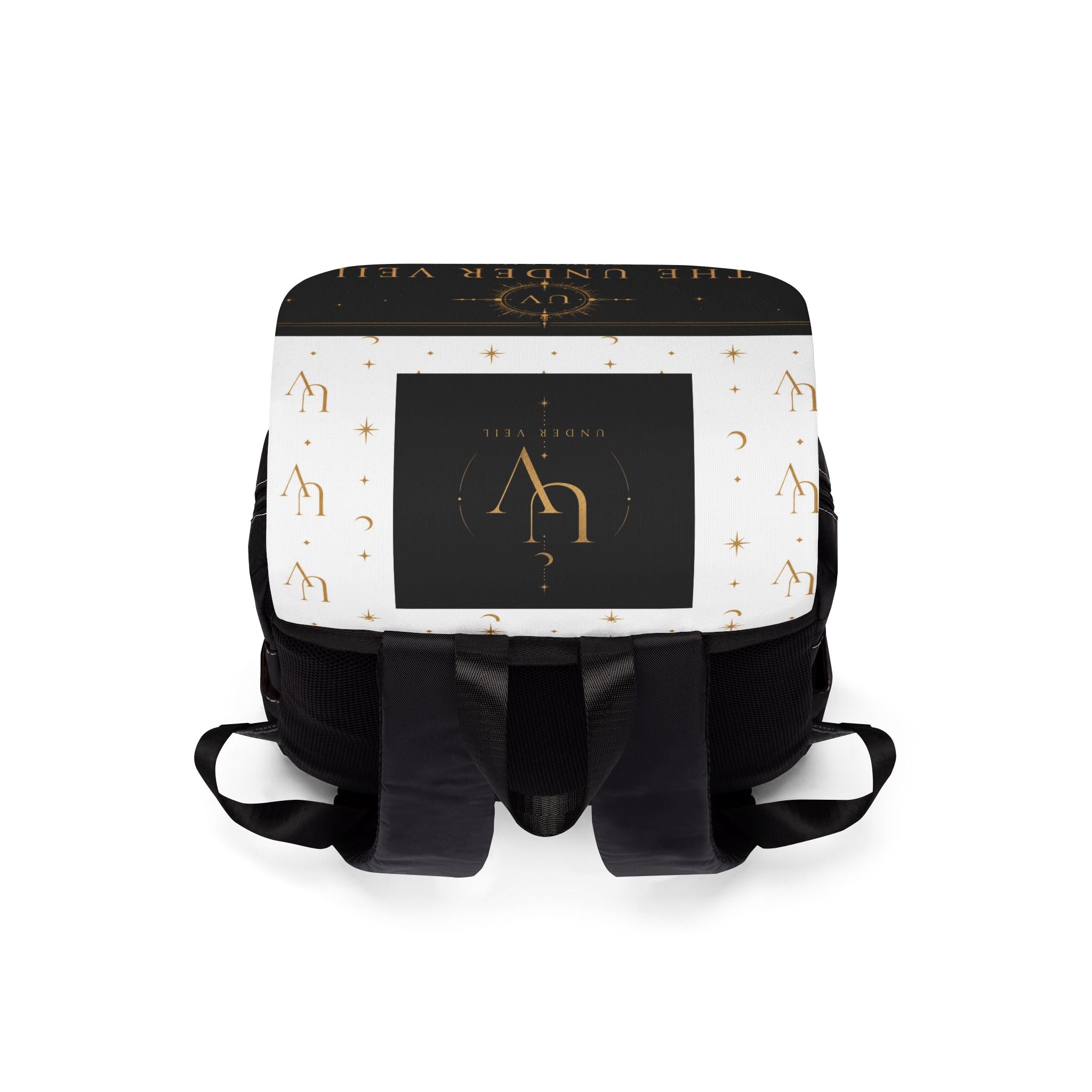 UV Stamp logo Backpack | Black Patterned Backpack