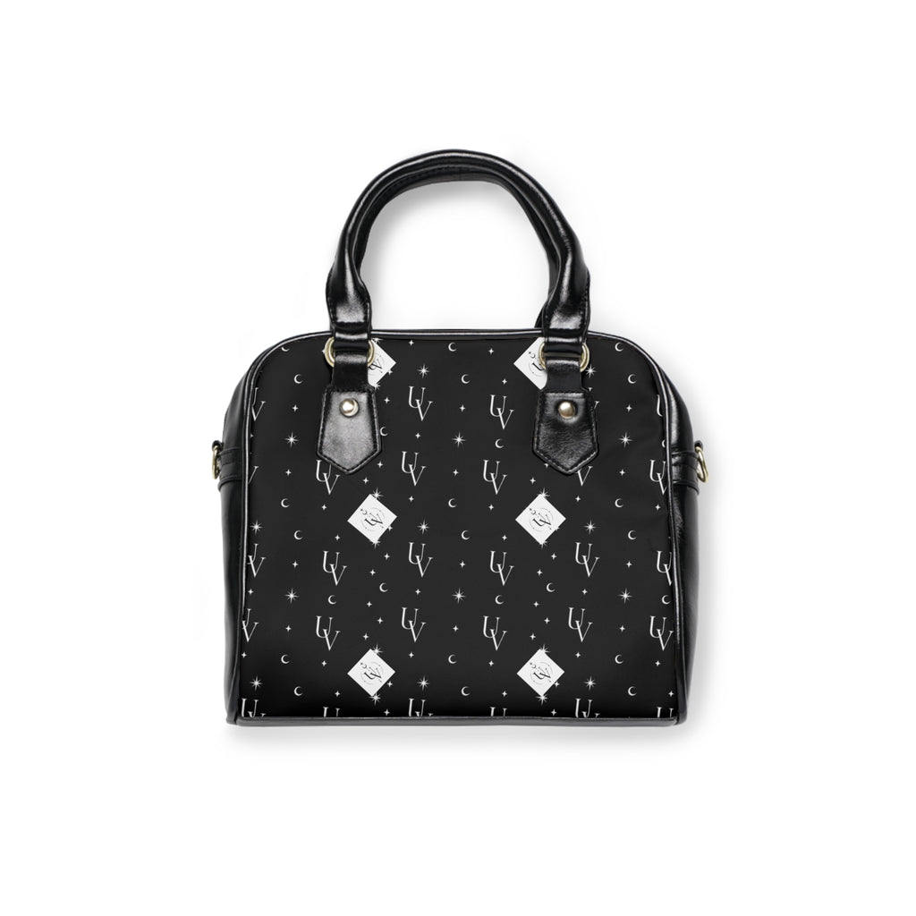 UV signature Pattern Shoulder Handbag | Brown Gold Logo