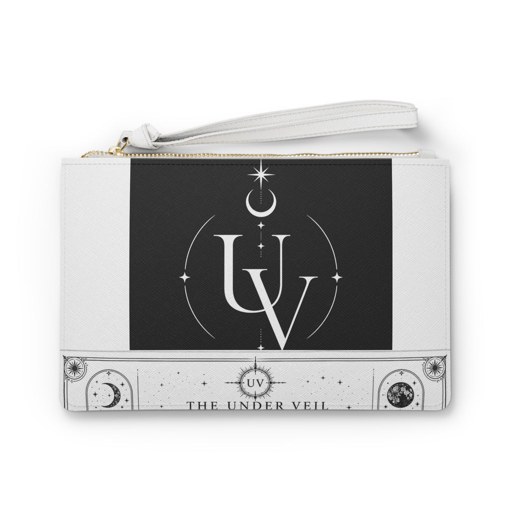 UV Stamp Monogram clutch bag | celestial moon logo wristlet