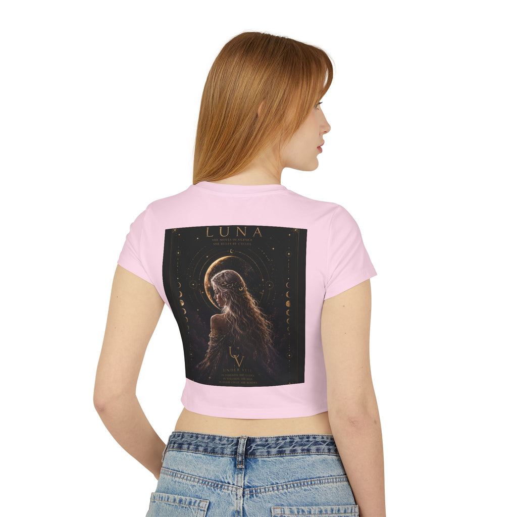 UV Luna Moon Goddess crop tee | Moon phases, mystical celestial art