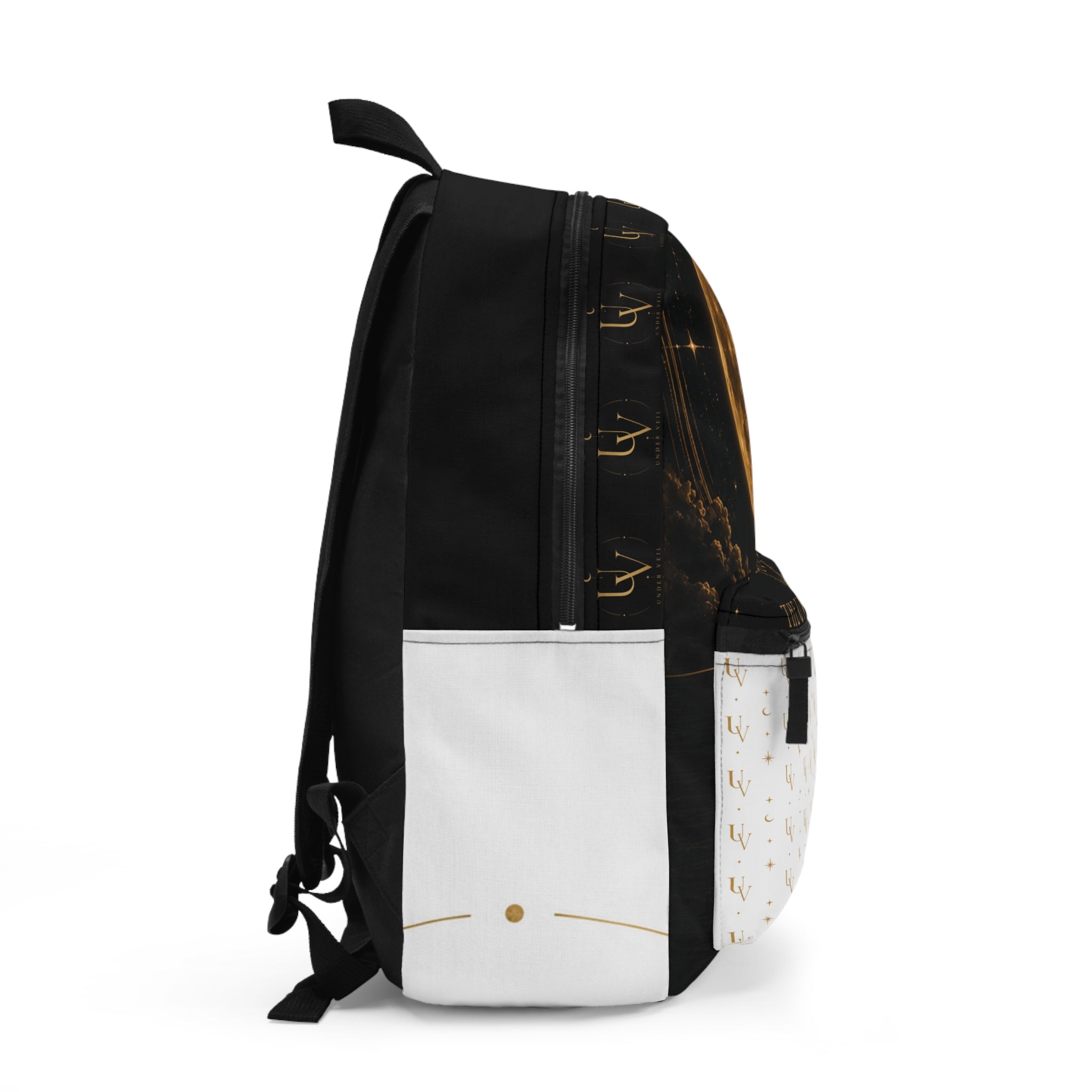 UV Stamp logo pattern Backpack | celestial moons stars logo