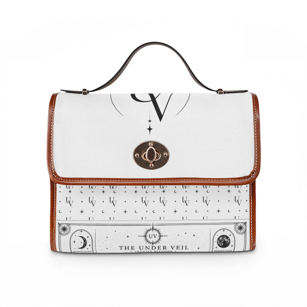 UV Occult Celestial Diagram Waterproof Canvas Bag | Astrological Symbols, Moon Phases