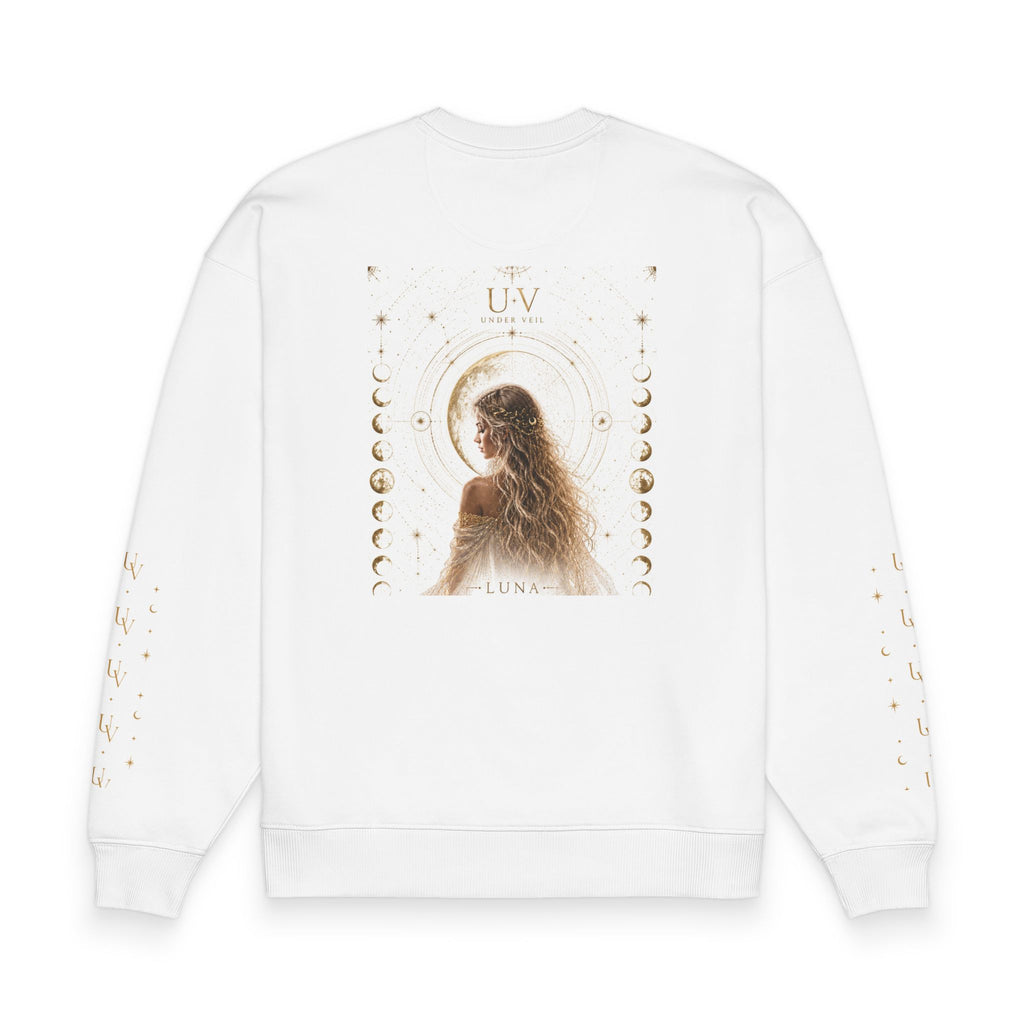 UV logo Moon Goddess Sweatshirt | Under Veil Moon Phases Crewneck
