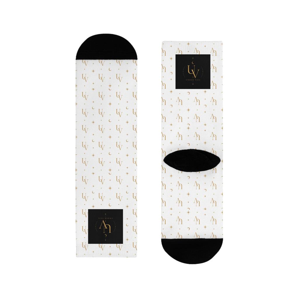 Uv stamp Crew Socks | Sublimated Animal Print Socks