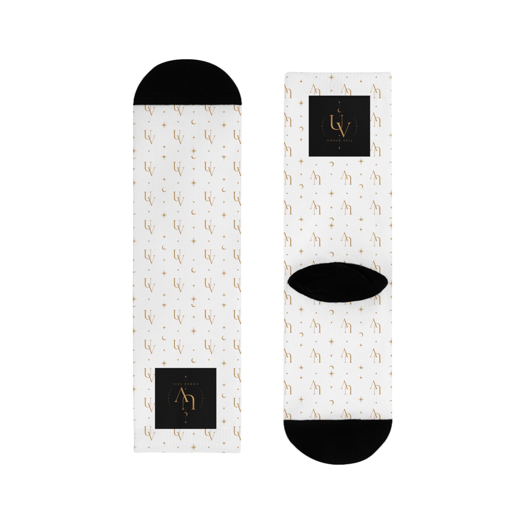 Uv stamp Crew Socks | Sublimated Animal Print Socks