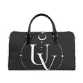 UV Stamp Monogram Leather Travel Bag | Crescent Star Logo Duffle