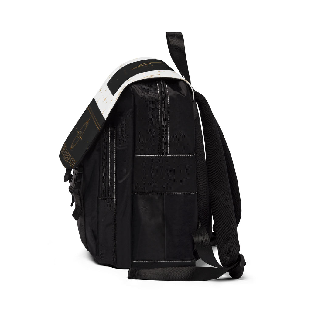 UV Stamp logo Backpack | Black Patterned Backpack