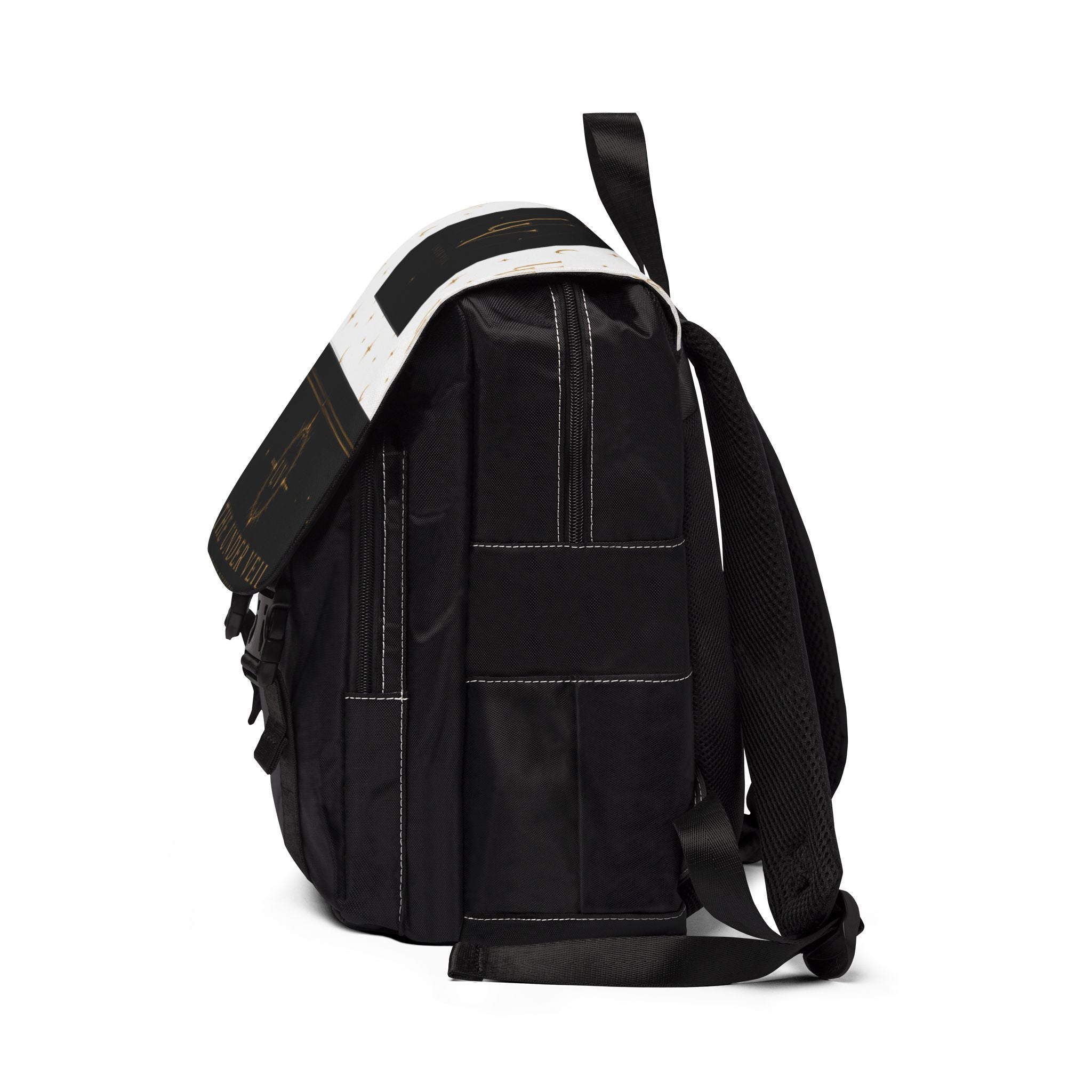 UV Stamp logo Backpack | Black Patterned Backpack