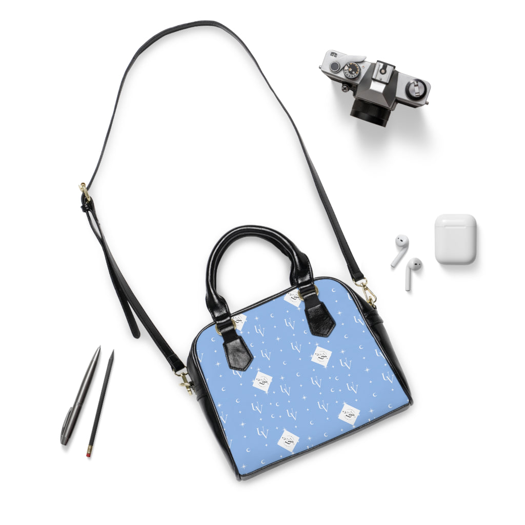 UV signature New Realm Blue  Shoulder Handbag | Pastel Botanical Print