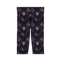 Celestial Moon & Stars Capri Leggings — Women's Mystical Yoga Activewear