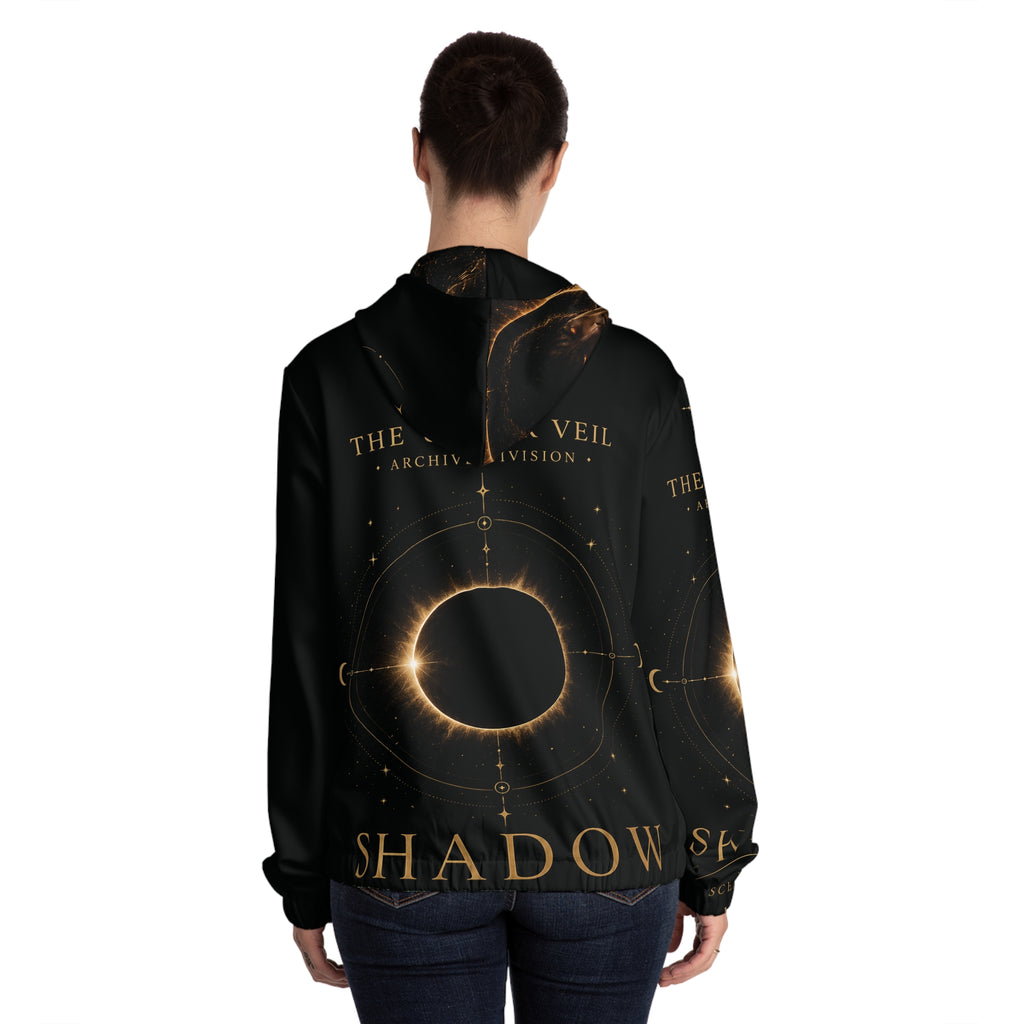 UV Garphics Celestial Eclipse Diagram Hoodie | Astrology Moon Phases, Golden Occult Art
