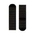 UV logo Gold Scales Pattern Socks | Black Crew Socks, Astrology Balance Design