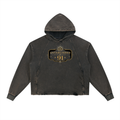 Under Veil Vintage Washed Frayed-Hem Hoodie