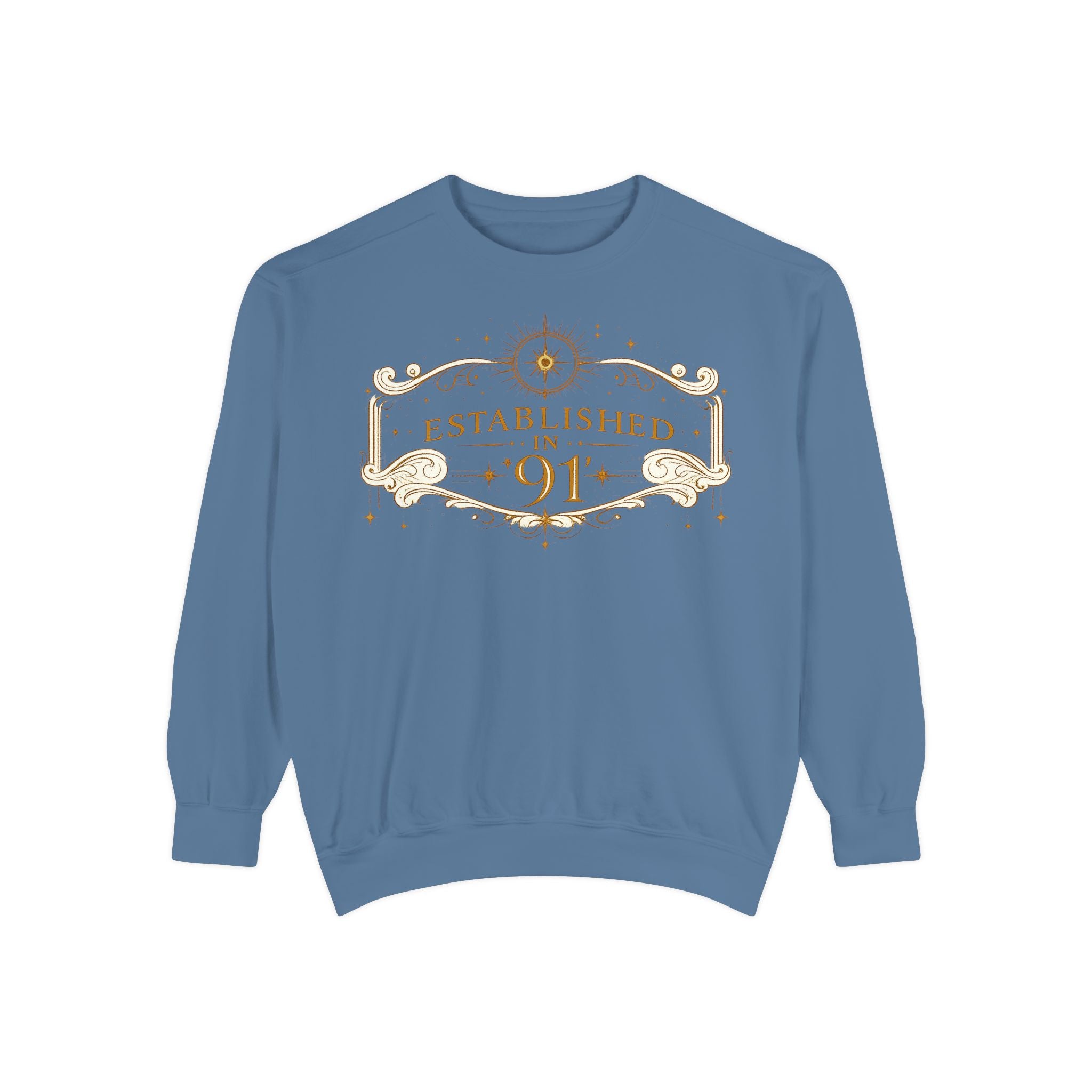 New! UV Graphics Established 91 vintage crest Sweatshirt | 91 compass back graphic