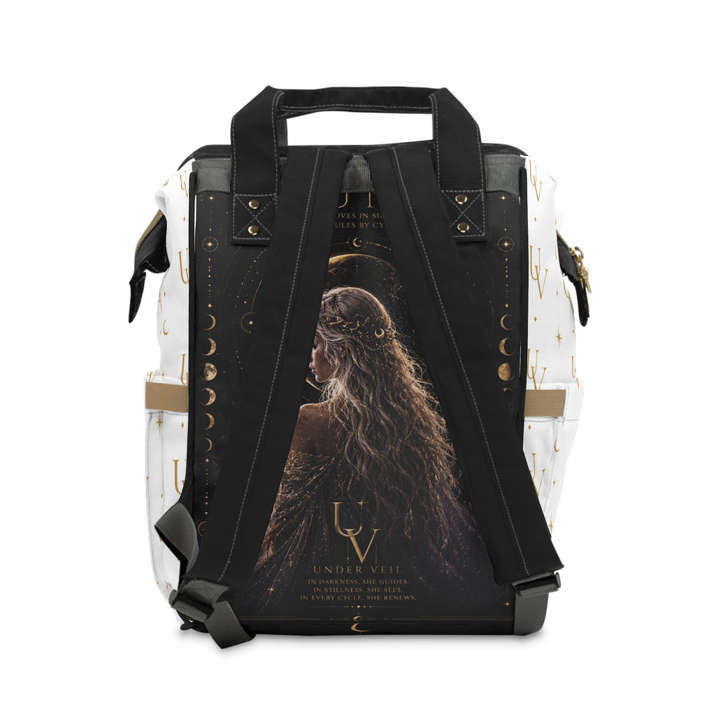 UV Stamp Moonlit Goddess Diaper Backpack | Celestial Phase Design