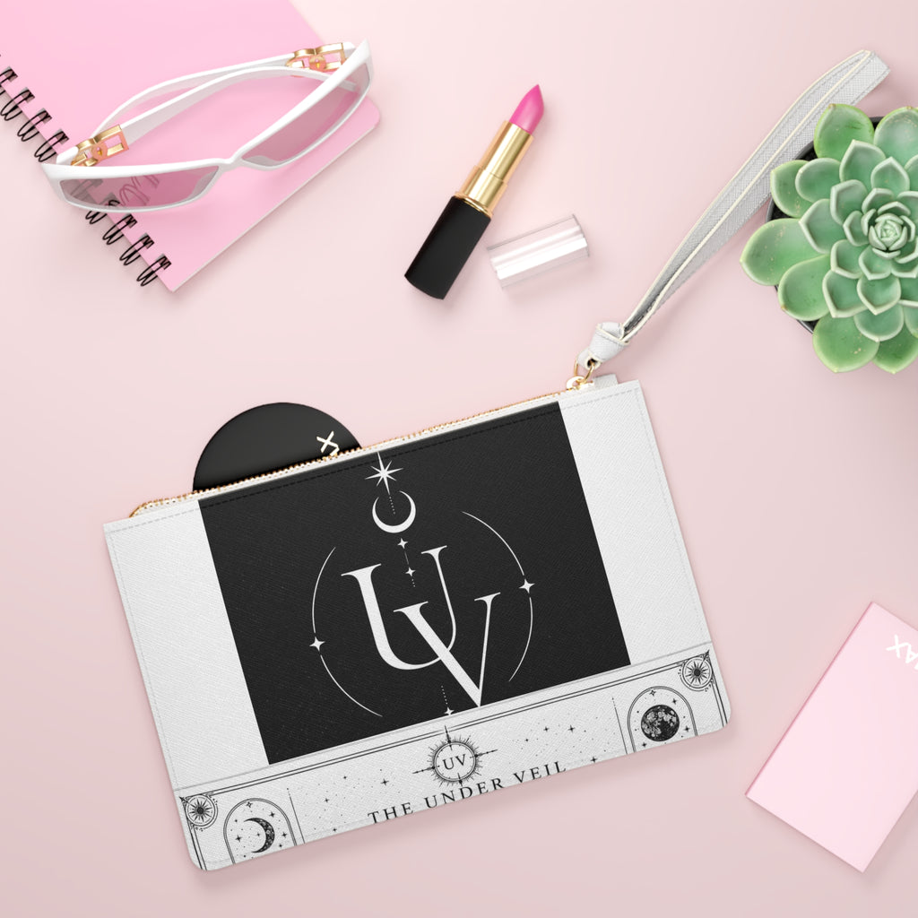 UV Stamp Monogram clutch bag | celestial moon logo wristlet