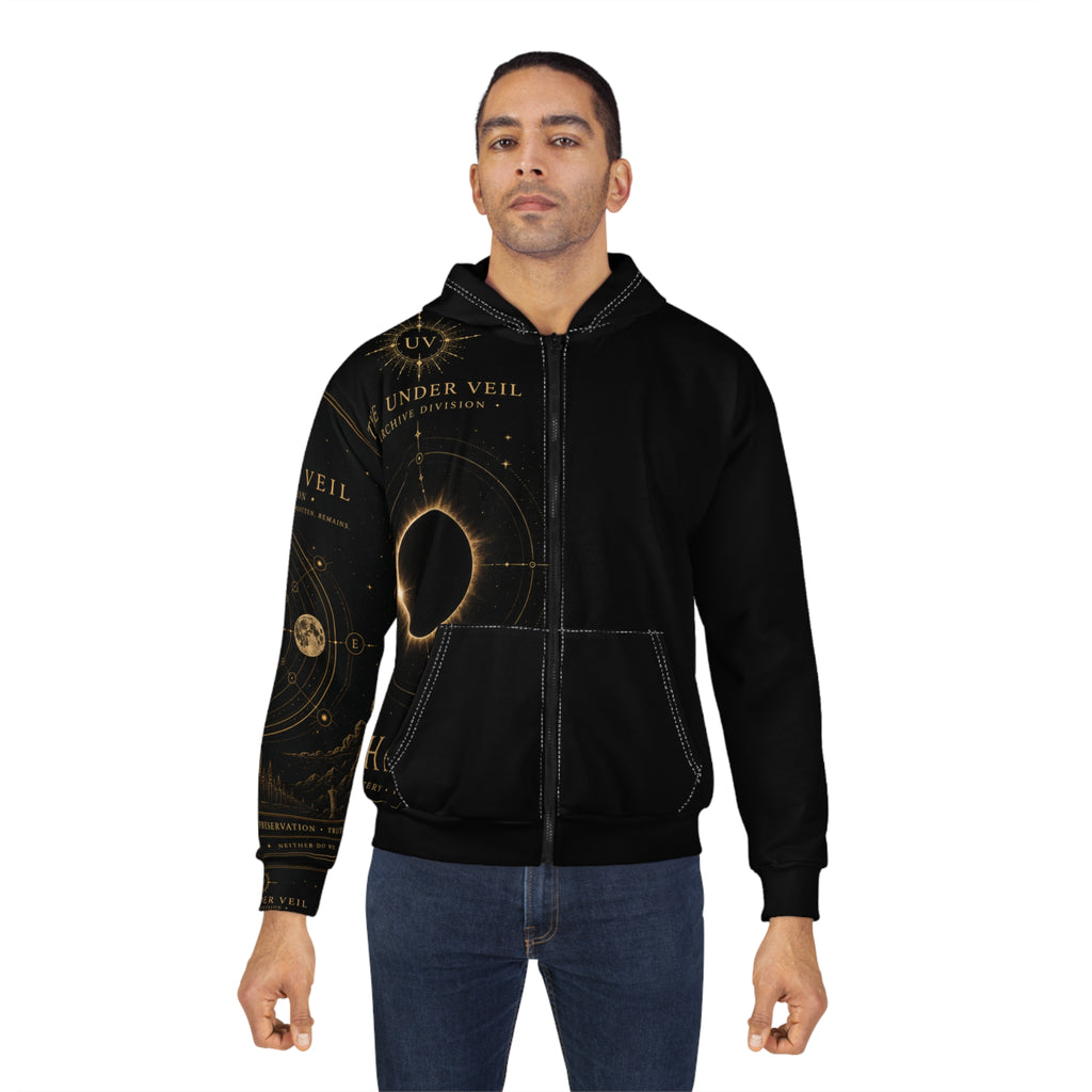 UV Graphics ADAM celestial eclipse portrait Hoodie | All-over print zip hoodie