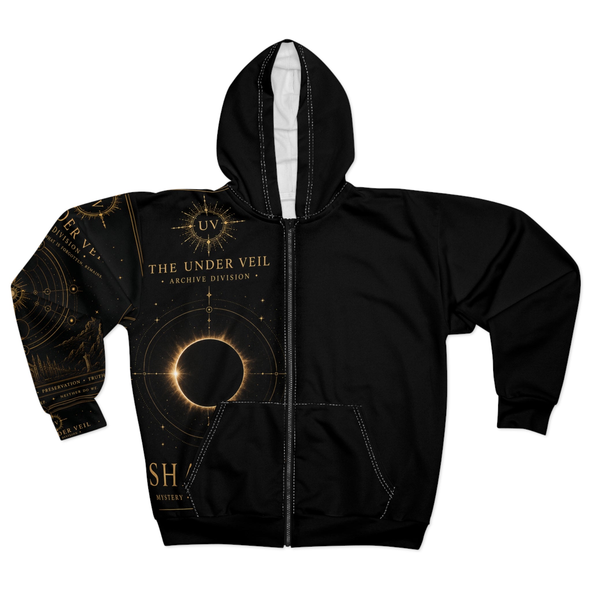 UV Graphics ADAM celestial eclipse portrait Hoodie | All-over print zip hoodie
