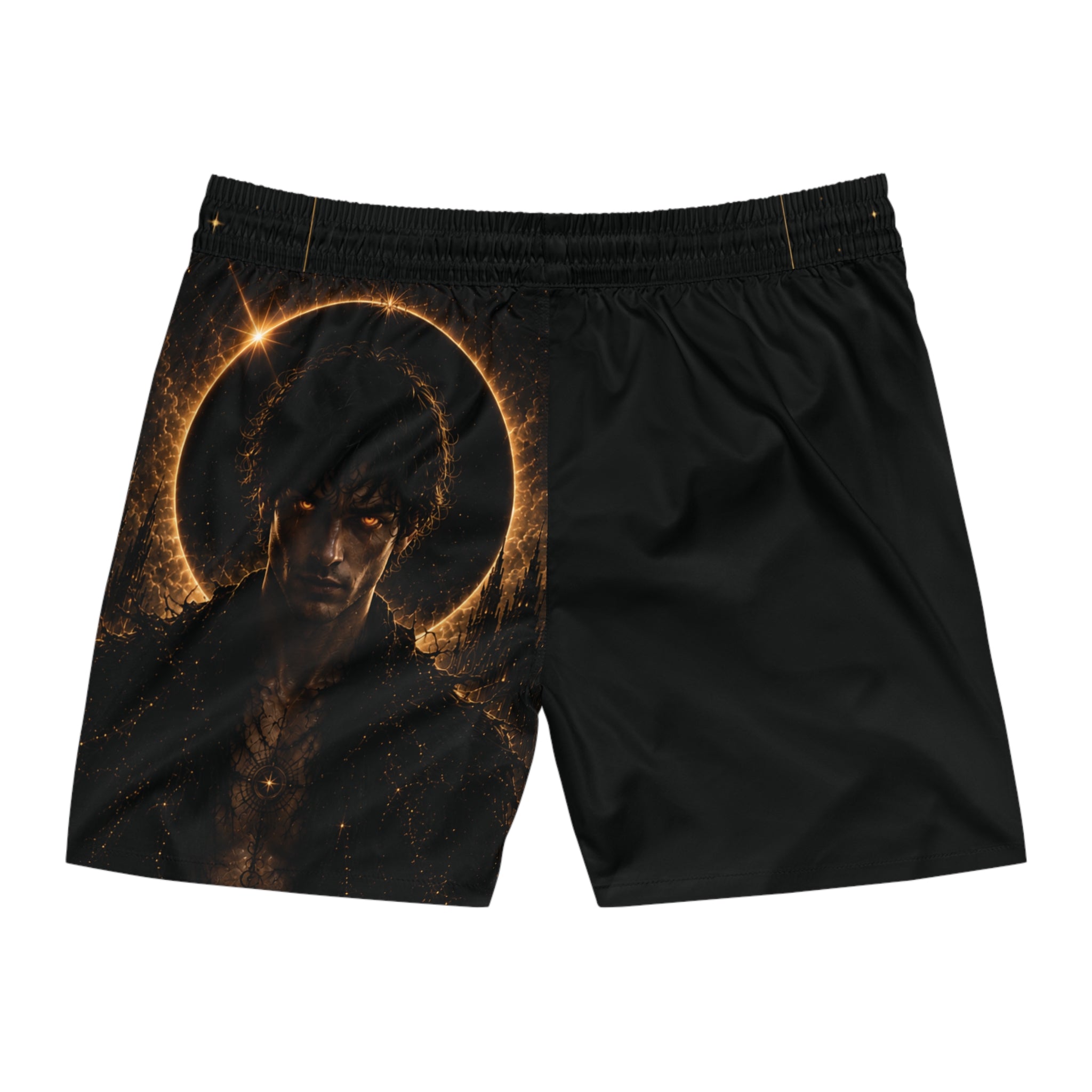 UV Adam Shadow celestial figure Swim Shorts | lunar phase graphic