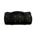 UV Gold Pattern Duffel Bag | Black Starry Crescent Design