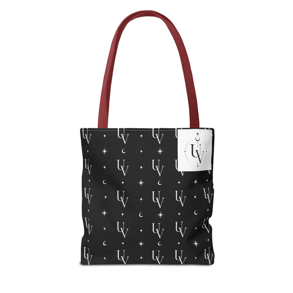 UV Stamp Monogram Pattern Tote Bag | Moon and Stars All-Over Print