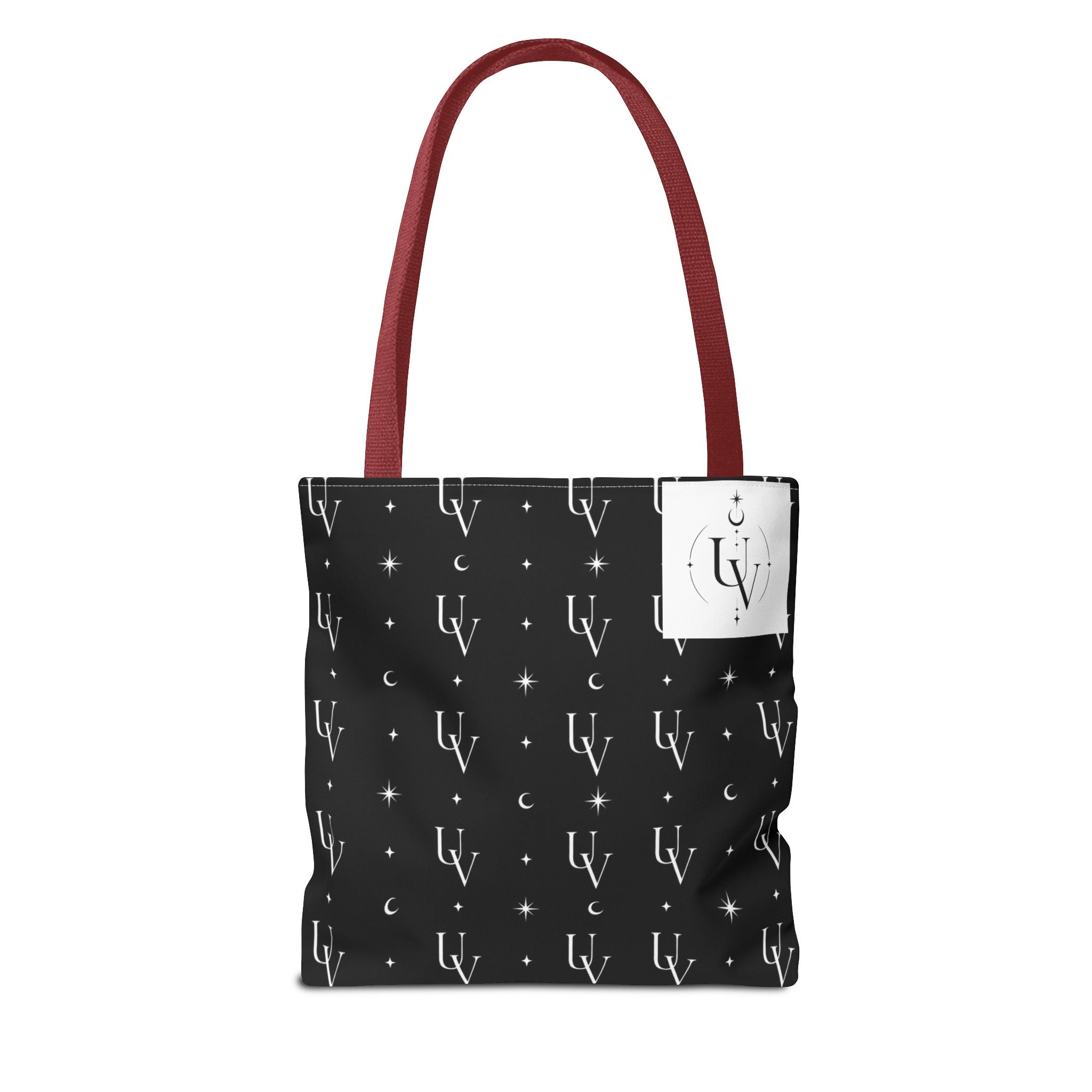 UV Stamp Monogram Pattern Tote Bag | Moon and Stars All-Over Print