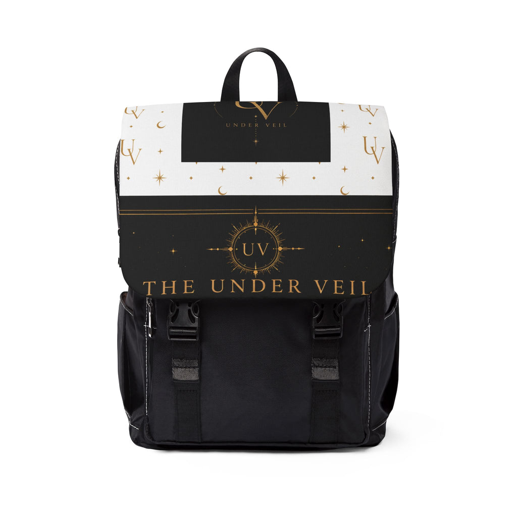 UV Stamp logo Backpack | Black Patterned Backpack