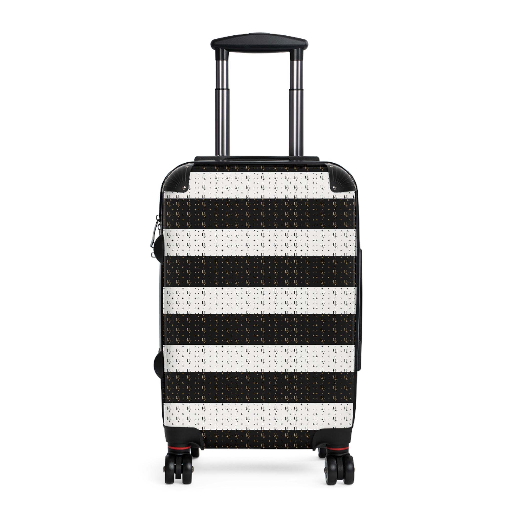 UV signature Black and White Striped Suitcase | Travel Luggage