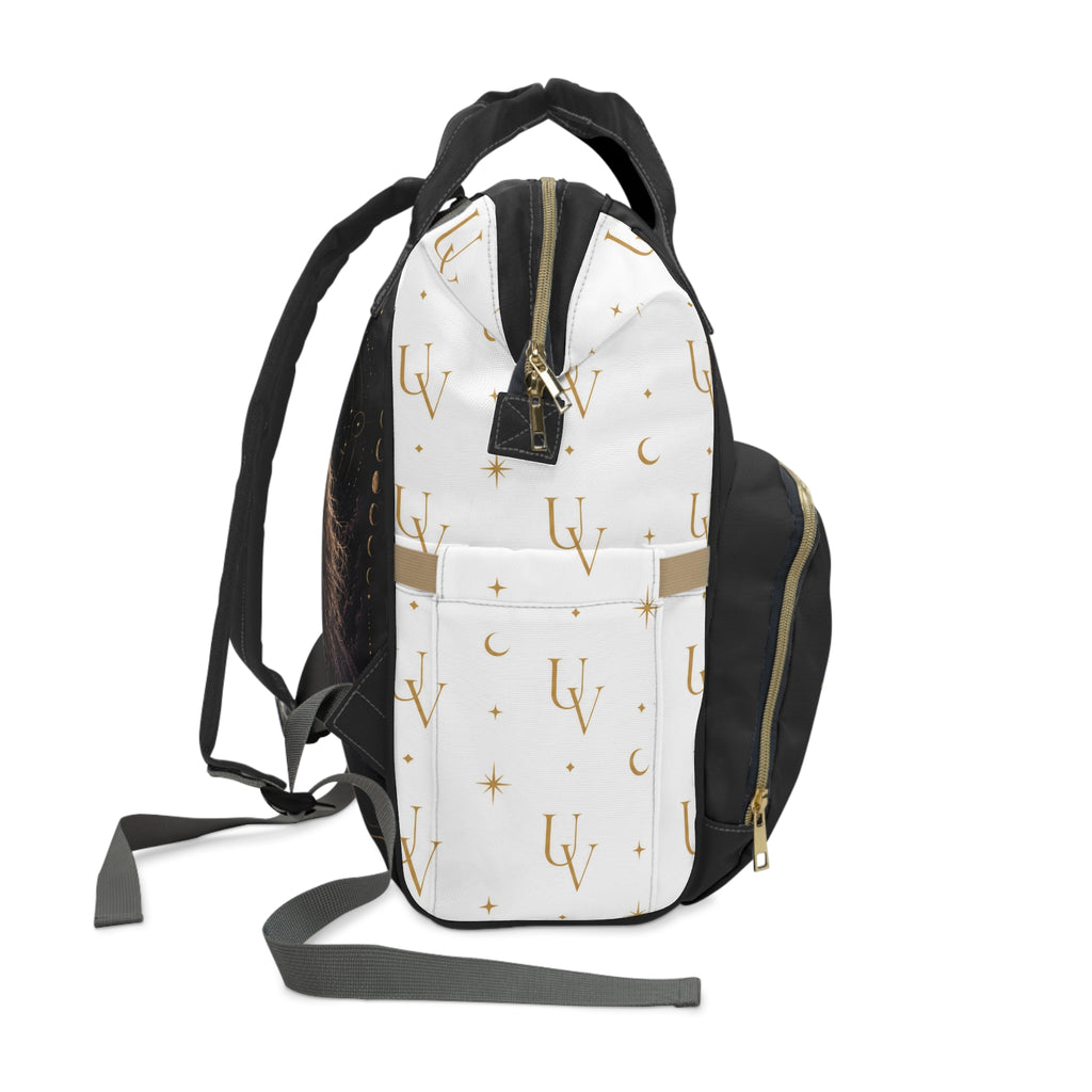 UV Stamp Moonlit Goddess Diaper Backpack | Celestial Phase Design