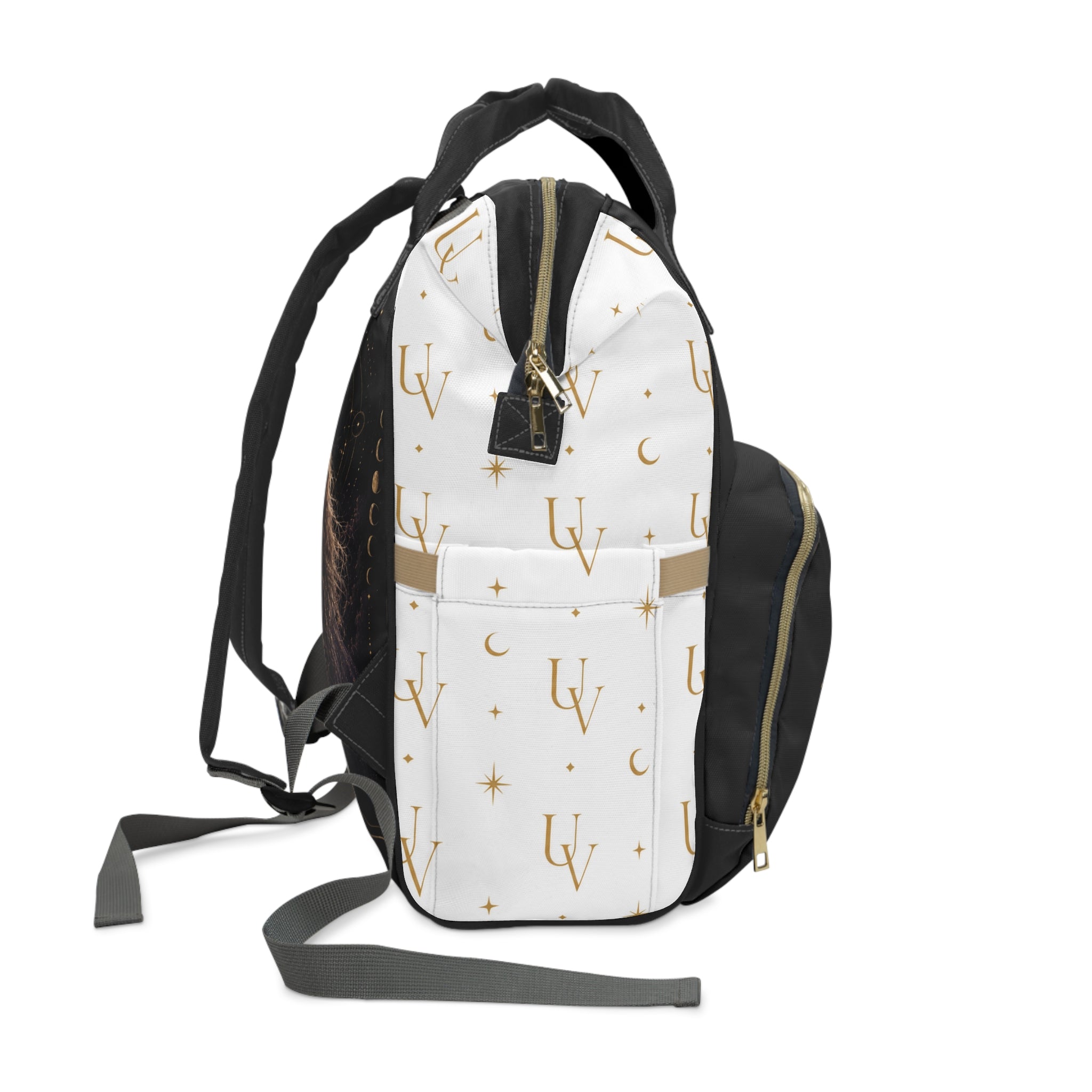 UV Stamp Moonlit Goddess Diaper Backpack | Celestial Phase Design