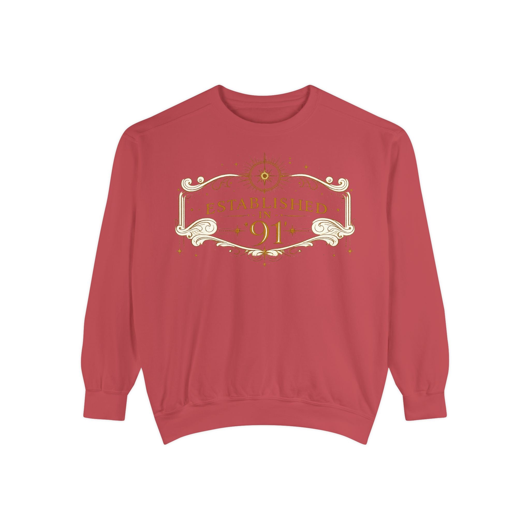 New! UV Graphics Established 91 vintage crest Sweatshirt | 91 compass back graphic