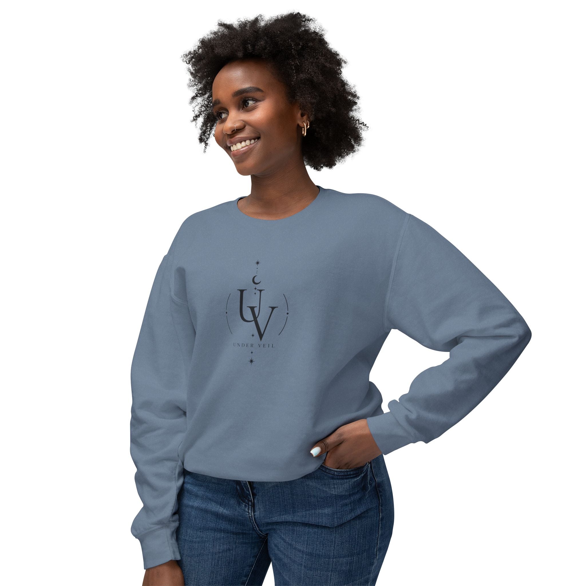 New! UV Graphics Dragon Eye Crewneck Sweatshirt | Minimal Rune Front, Dark Dragon Eye Back