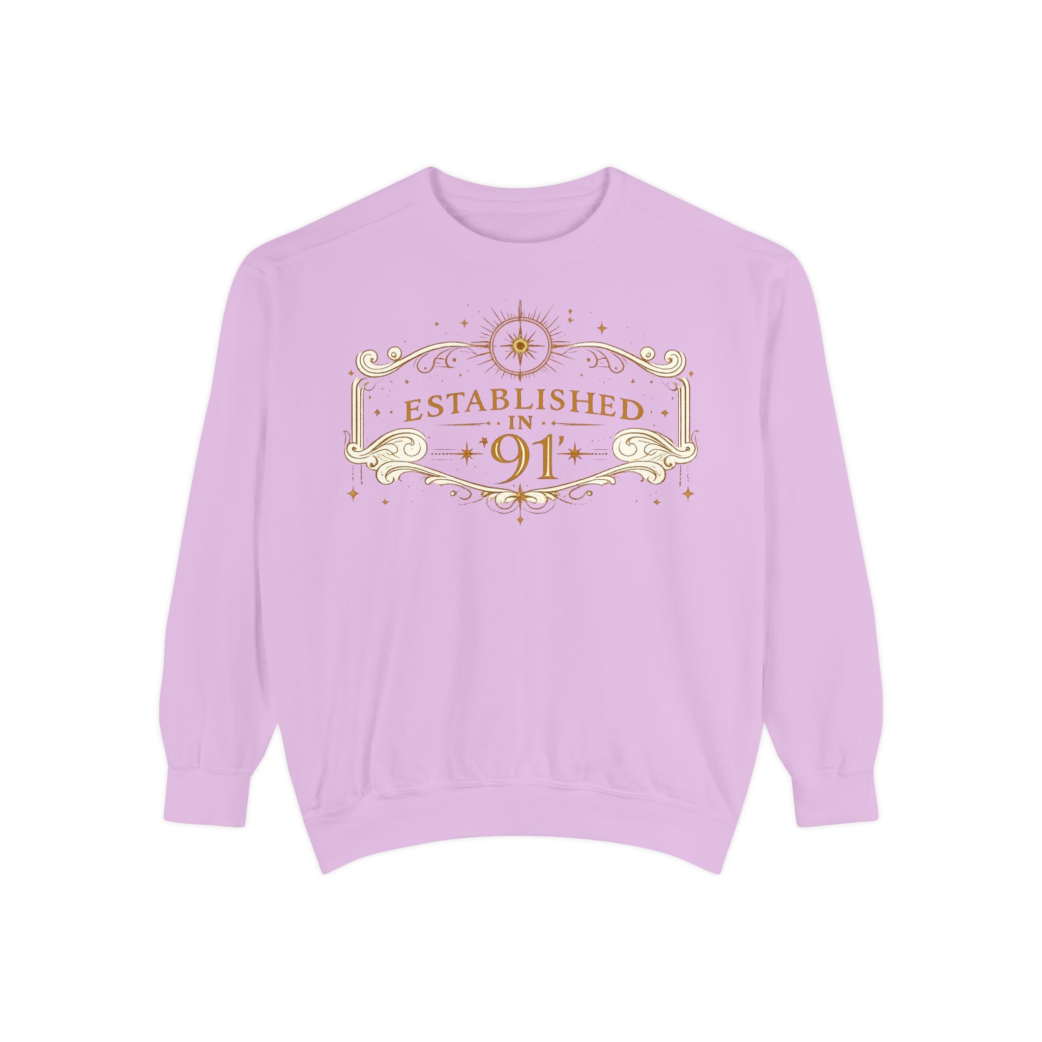 New! UV Graphics Established 91 vintage crest Sweatshirt | 91 compass back graphic