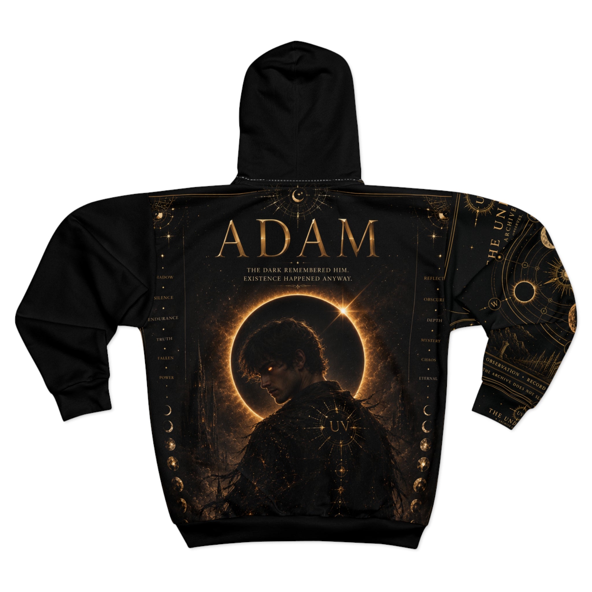 UV Graphics ADAM celestial eclipse portrait Hoodie | All-over print zip hoodie