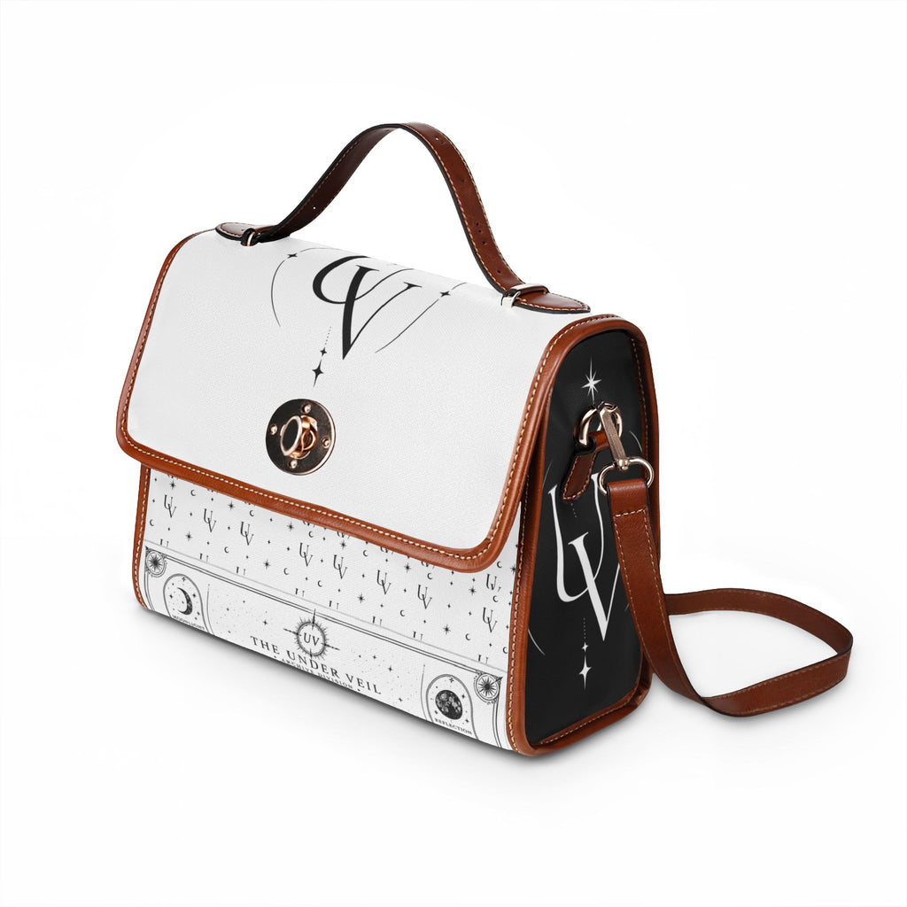 UV Occult Celestial Diagram Waterproof Canvas Bag | Astrological Symbols, Moon Phases