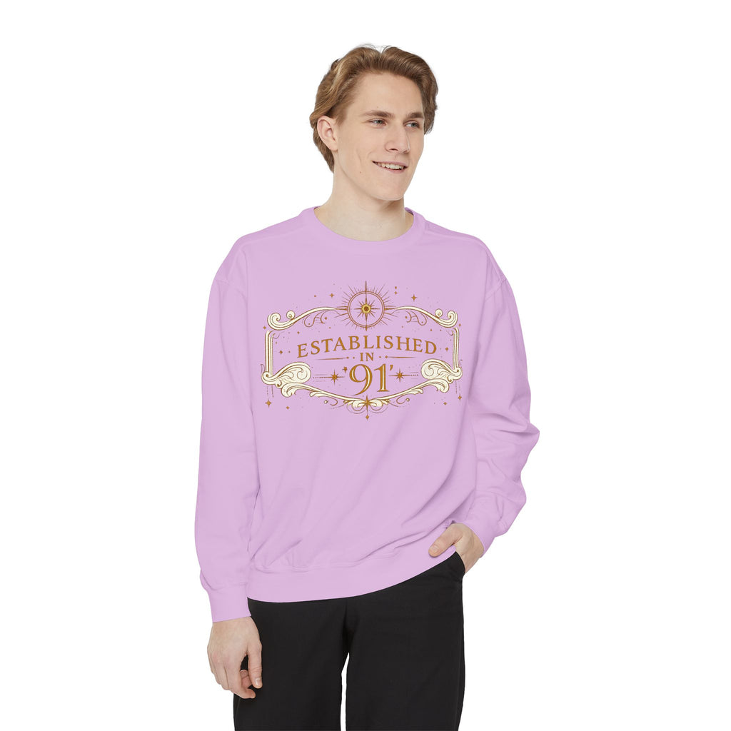 New! UV Graphics Established 91 vintage crest Sweatshirt | 91 compass back graphic