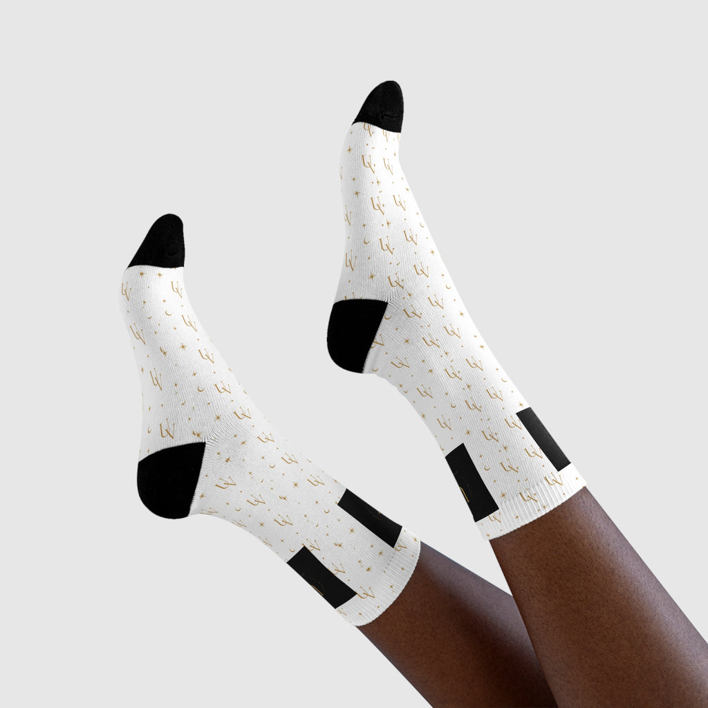 Uv stamp Crew Socks | Sublimated Animal Print Socks