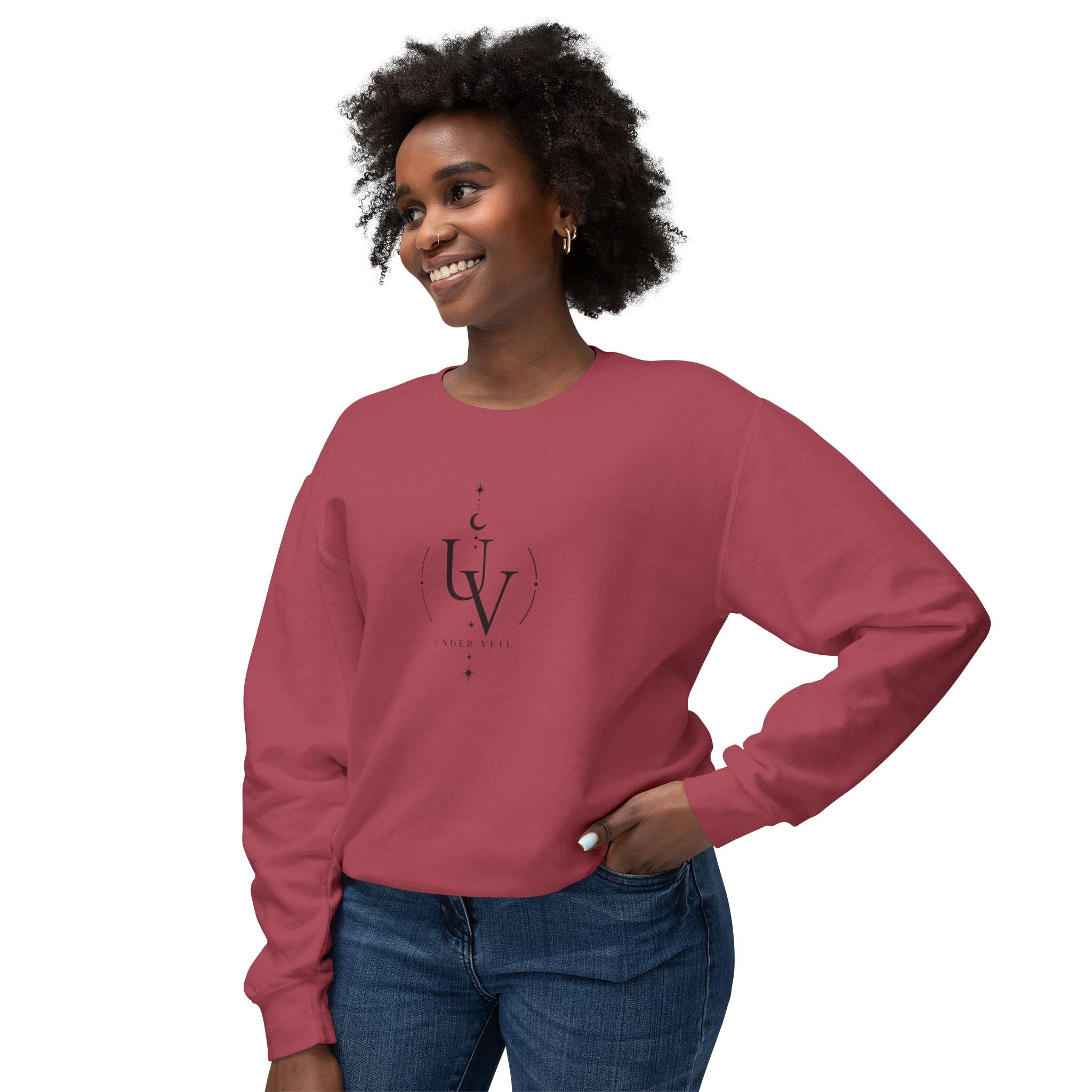 New! UV Graphics Dragon Eye Crewneck Sweatshirt | Minimal Rune Front, Dark Dragon Eye Back