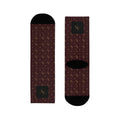 UV Stamp Gold Crew Socks | Burgundy Sublimation Socks
